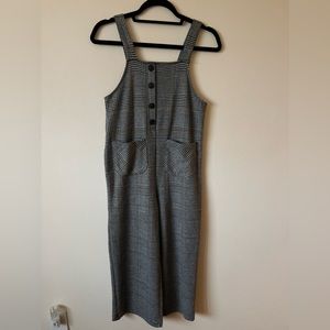 ZARA KIDS girls Brown Plaid Wide Legged Jumpsuit (size: 13-14)